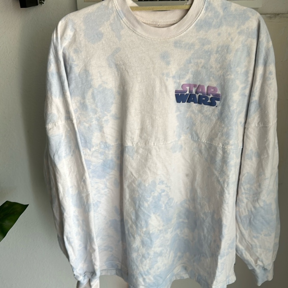 Disney Star Wars Cloud City Spirit Jersey Adult Size M Blue Tie Dye 3D Graphic